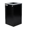 Alpine Industries 87 Gal. 3-Stream Steel Blue Recycling, Green Recycling, and Black Commercial Trash Can Station ALP4450-BLK-KIT26 - alternate 6
